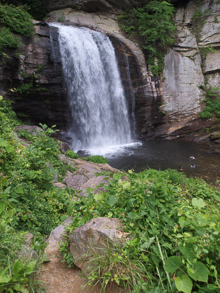 Looking Glass Falls in Pisgah Forest State Park. 