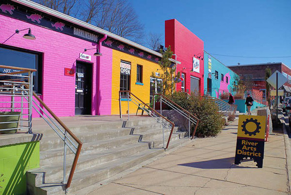 Fun things to do in Asheville NC : Downtown Asheville Art District in Asheville NC. 