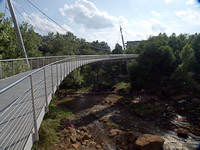 Liberty Bridge in Falls Park in Greenville, SC. 