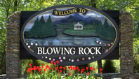 Picture of the Welcome sign at Blowing Rock, NC.