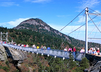 Picture of the Swinging Bridge at Grandfather Mountain located in Linville, NC